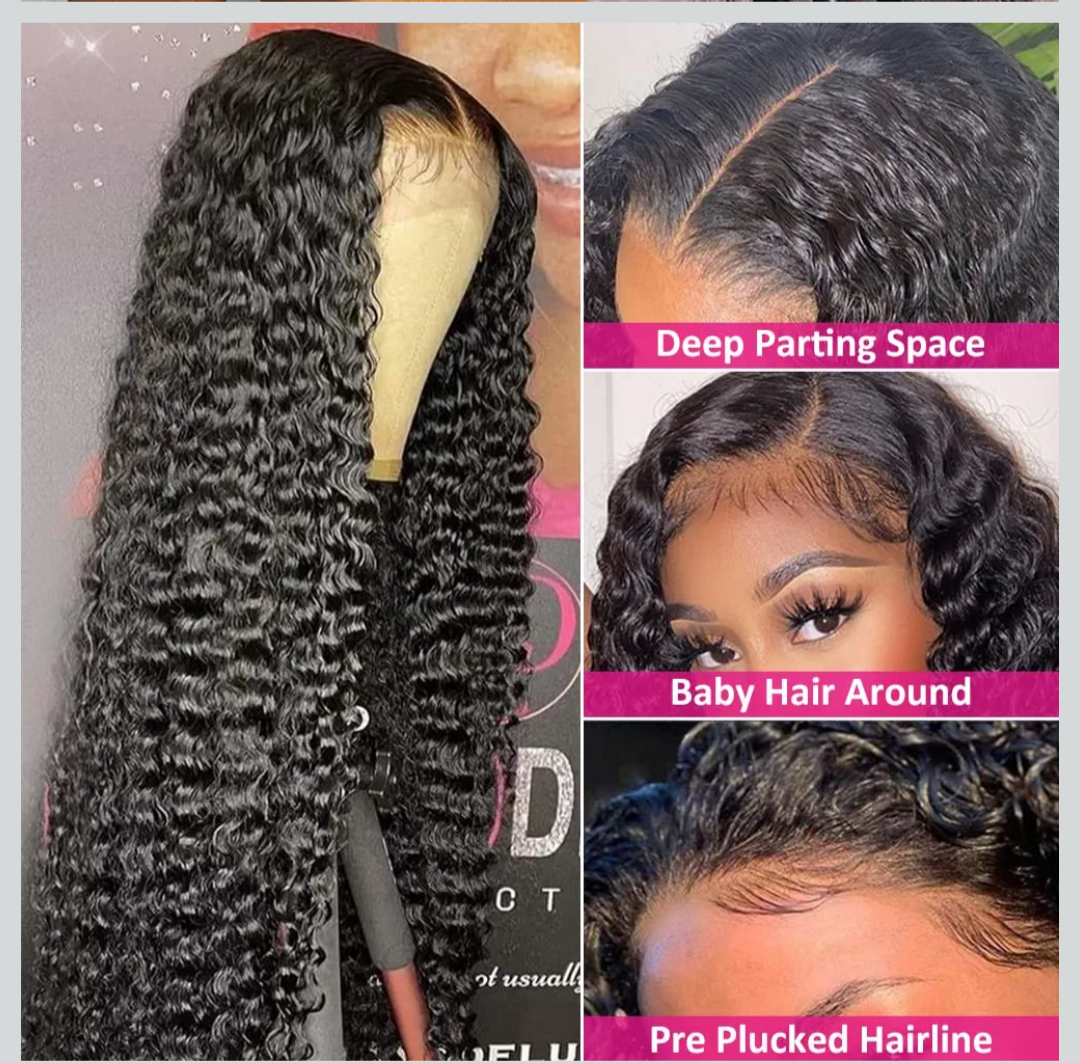 Firieya Deep wave lace front wig