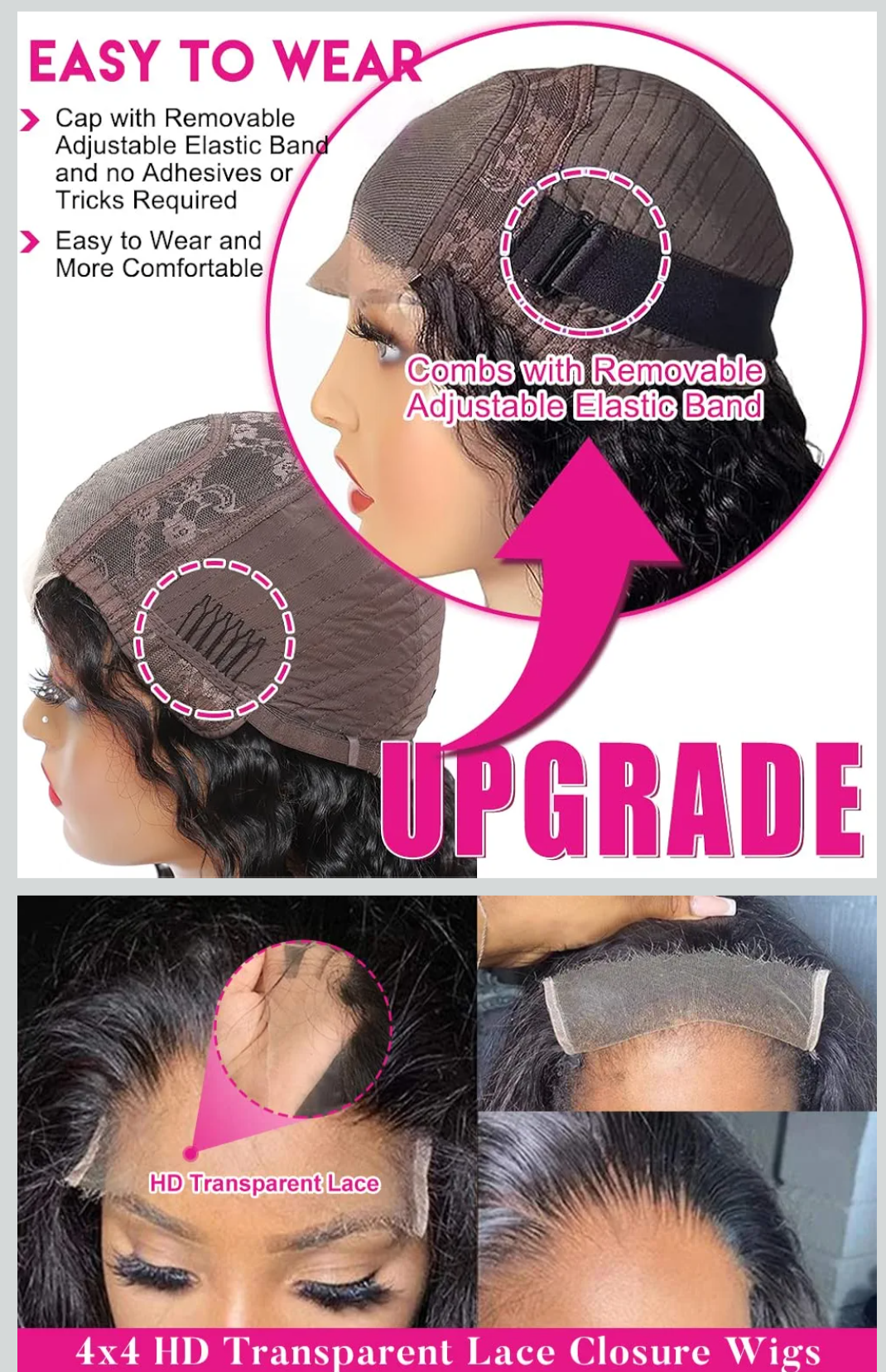 Firieya Deep wave lace front wig